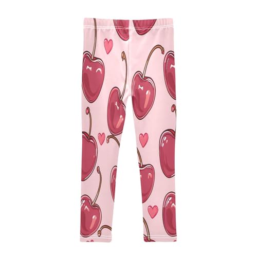 Bolaz Toddler Girls Leggings Printed Yoga Pants Leggings Cherries Hearts for Kids2
