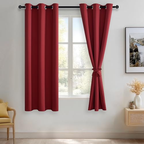 JIUZHEN Blackout Curtains for Bedroom Living Room 42 x 63 Inches Long