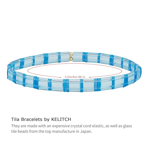 Image of KELITCH Women Tila Beads Stretch Bracelets Handmade Women Charm Strand Beaded Bracelets Summer Jewelry