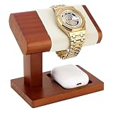 PH PandaHall Supporto per Orologi in Legno Espositore da Tavolo per Orologi, Supporto Organizzatore per Braccialetti Marrone Organizzatore per Gioielli per Uso Domestico Esposizione, 12x8x12.1cm