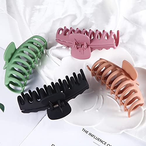 SHALAC Grampos de cabelo grandes para cabelo grosso, 4 peças, fixação forte perfeita para mulheres,