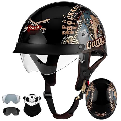 Demi-casque moto vintage ideal pour vos trajets urbains en scooter