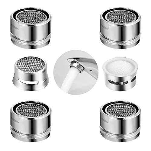 4 Pack Faucet Aerator 0.94 Inch 24Mm Faucet Aerators Replacement, Kitchen And Bathroom Sink Aerator Replacement Parts, Brass Shell Faucet Filter With Gasket For Kitchen Bathroom #TOP20