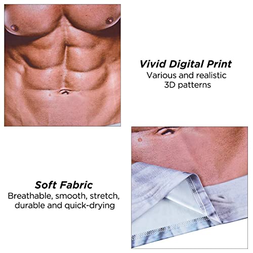 Uideazone ZJXRA0536TSXLFBA Men 3D Muscle Printed T-Shirt Short Sleeve Tees Casual Graphic Crewneck Shirt Pullover thumb #6