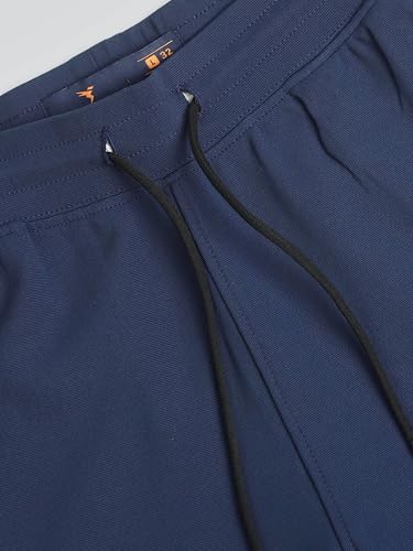 Image of TECHNOSPORT Men Solid Slim Fit Sports Shorts TS Flexi Polyester Mid Rise Drawstring Shorts Pant for Men Pockets Gym Workout Running Joggers Casual Quick Dry