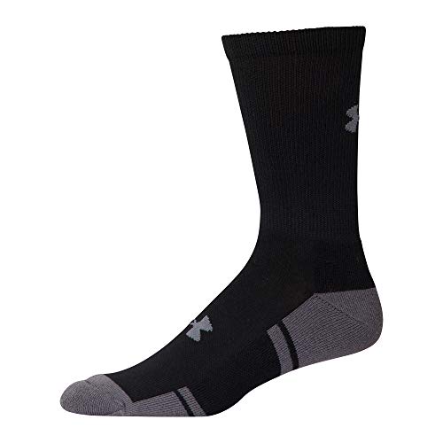 Under Armour Adult Resistor 3.0 Crew Socks, Multipairs , Black/Graphite (6-Pairs) , Medium #TOP2
