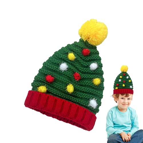 Weihnachtsbaum-Mütze, gehäkelte Weihnachtsbaum-Mütze | Süße...