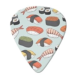 Sushi Lot de 6 médiators pour guitare acoustique, guitare électrique, basse, ukulélé – fins, moyens et épais. - Les Beatles, Paul McCartney, John Lennon, RIngo Starr, George Harrison Sushi Lot de 6 médiators pour guitare acoustique, guitare électrique, basse, ukulélé – fins, moyens et épais. – Image 3