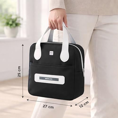 Image of NFI essentials Insulated Lunch Bag for Men Women Large Tiffin Carry Bag Travel Lunch Box Organizer for Office, School, College, Leak-Proof Lunch Cooler Bag