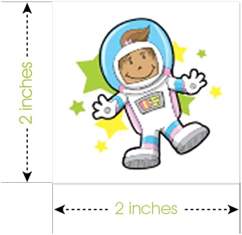 Miniatura 3 de ArtCreativity Tatuajes temporales espaciales para niños, paquete a granel de 144 tatuajes en varios diseños, tatuajes no tóxicos de 2 pulgadas,