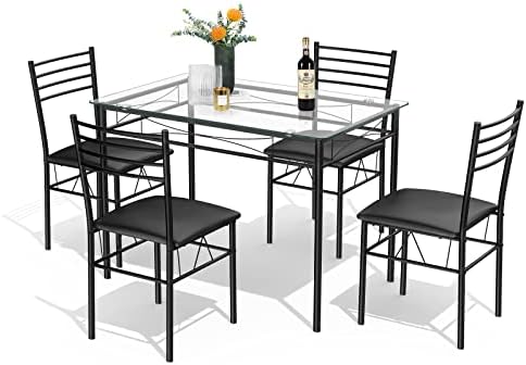 Tangkula Dining Table Set,...