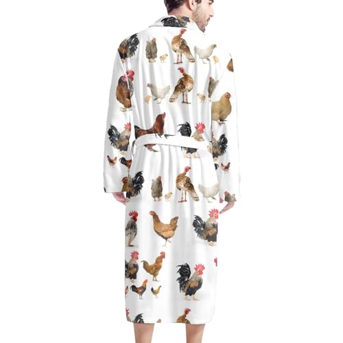 doginthehole Soft Robes for Men Comfy Sleepwear Short Nightgown Pajamas Lightweight Loungewear with Two Pocket3