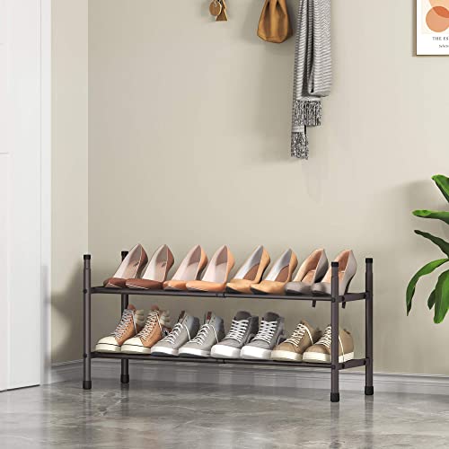 Rangement à chaussures en métal marron de qualité supérieure étagère extensible solide