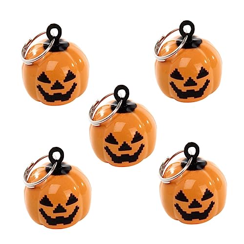 Citrouille Halloween pour ne plus perdre vos clés ni votre animal grâce à ce lot de 5 cloches