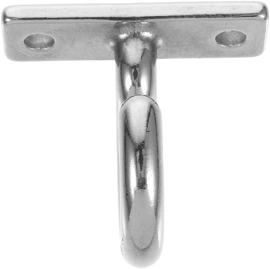 Stainless Steel Heavy Duty Ceiling Hook Wall Mount Pad Eye Plate for Indoor Outdoor Use with Pre-Drilled Holes 1.77X1.45X1.45 Inch