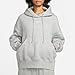 Nike, Women's, Sportswear Phoenix Fleece Over-Oversized Pullover Hoodie, Dark Grey Heather/Sail, XL