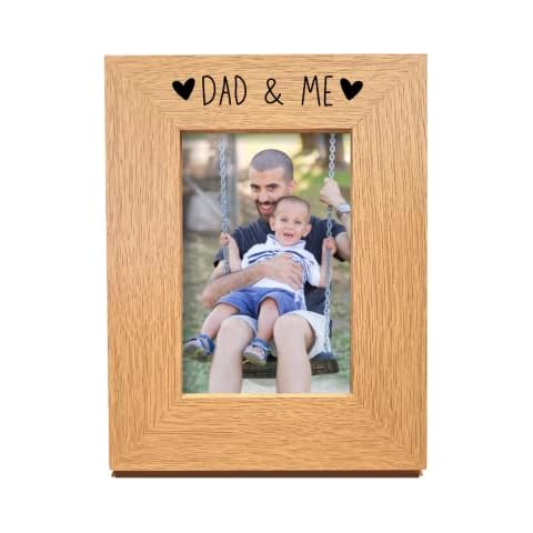 Dad and Me 6x4 Oak Photo Frame Cover