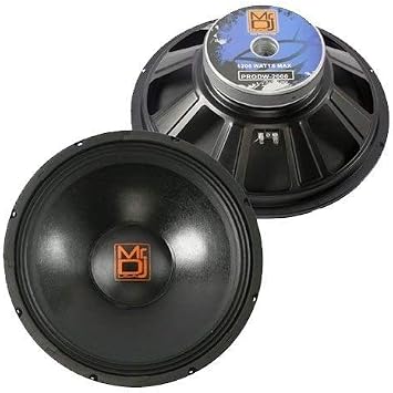 Mr. Dj PRODW-2000 15" 2000W Max, 8 ohms Pro PA/DJ Universal Raw Replacement Speaker Subwoofer