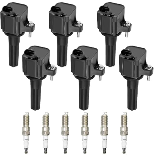 Image of 6 Packs UF497 Ignition Coil Pack with Spark Plugs Compatible with Buick Rainier 4.2L Chevrolet Colorado /Trailblazer for GMC Canyon /Envoy 2.9 3.7L 4.2L 2006 2007# 12619472 12496547 12496574