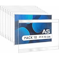 Wandhalterung, A5, selbstklebend, für Schilder, für Geschäfte, Restaurants, Lokalbars, Büros (Querformat A5)