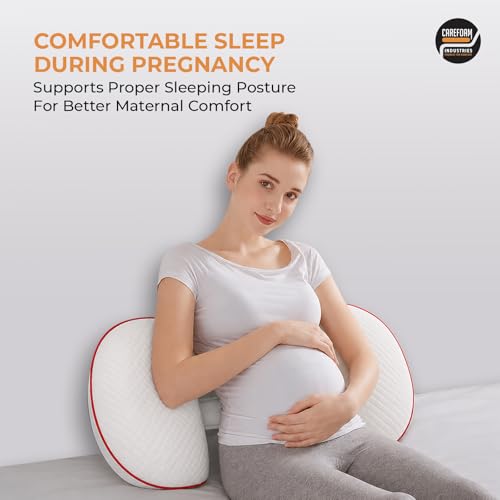Image of CareFoam Pregnancy Pillow Adjustable Butterfly Design for Sleeping|Memory Foam|Body Maternity Pillow for Belly, Back, Hips & Legs Support|Soft, Breathable & Travel-Friendly