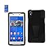 Reiko Tight Fit Silicon Case/Protector Cover with Built In Media Kickstand for Sony Xperia Z3V - Retail Packaging - Black
