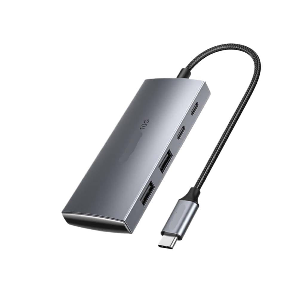 Hub USB C 10Gbps Type-C 3.2 Gen2 Splitter USB C USB A Hub 4 porte USB 3.2 compatibile con Pro Air (guscio in metallo alluminio 2A2C)