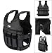 Weighted Vest Men Workout - Adjustable Weight Vests with Shoulder Pad, Weighted Vest Woman for Running Walking Strength Jogging Cardio (Black Vest Without Weight)