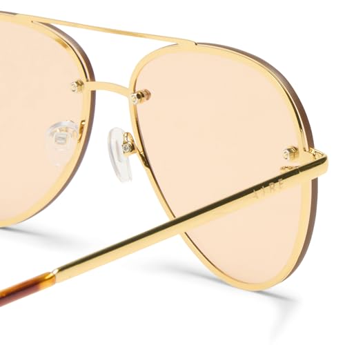 AIRE Mirzam Sunglasses - Bright Gold, Aviator, Unisex, Classic Retro Style4