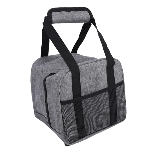 Bolsa para bolos portátil acolchada gris, funda de transporte de exterior 3