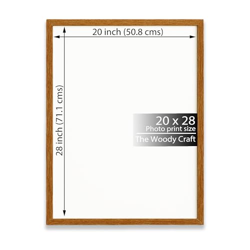 Image of 20x28 Photo Frame | Brown Frames For Wall | Minimalist Wall Frame | Wood Frame With Premium Finish | Trendy Big Photo Frames For Wall | Ideal Single Photo Frame For Wall