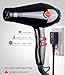 JOHN Super Fast Drying Hair Dryer, Ionic 2200W Professional Salon Blow Dryer, 2 Concentrator Nozzles, Blast Turbo 6900, Black