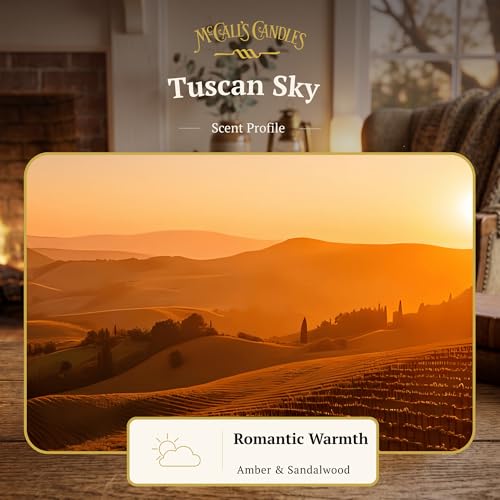 Image of McCall's Candles | Tuscan Sky | Scented Wax Melt | Amber, Musk, Citrus & Earthy Twilight | 6-Piece Break-Apart Bar | 12-24 Hours Per Wedge | Poured in the USA | 5.5 oz