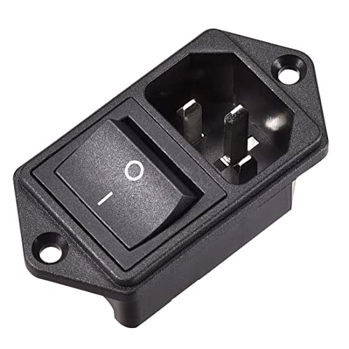 Tool parts C14 Male Plug Socket NO-OFF 4 Pin 2 Position Switch 10A 250V With Wire 1 Set