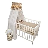 lettino mibb orsetto bianco COMFORT PER VOI E PER IL VOSTRO BAMBINO : Il nostro set completo comprende l'amorevole lettino con materasso e coprimaterasso elasticizzati, un accogliente cuscino e una coperta con federa e copripiumino coordinati in fantastici motivi e colori allegri, oltre a molti altri elementi (vedi descrizione del prodotto) per il comfort vostro e del vostro bambino.
