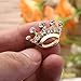 ULTNICE 12pcs Tiara Crown Brooch Pin Wedding Party Pageant Brooch (Gold)