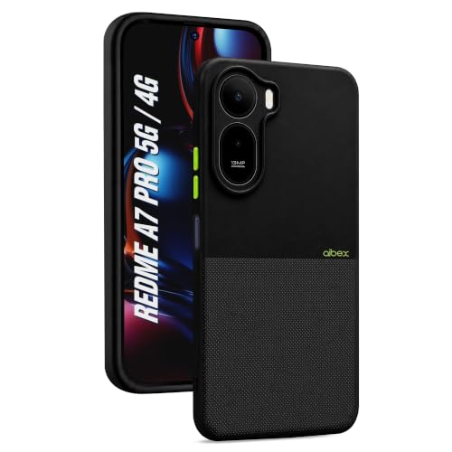 Image of AIBEX Premium Back Cover Case Compatible for Redmi A7 Pro 5G / Redmi A7 Pro 4G|Scratch & Drop Tested Shockproof Matte Texture Case with Soft Microfibre Lining|Slim Fit Cover Anti-Scratch - Black