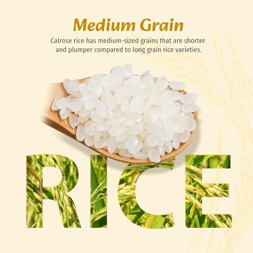 Soeos Sushi Rice, Medium Grain Rice, Sticky Rice for Sushi Rolls and Japanese Food, 2 Pound (32 Ounce)