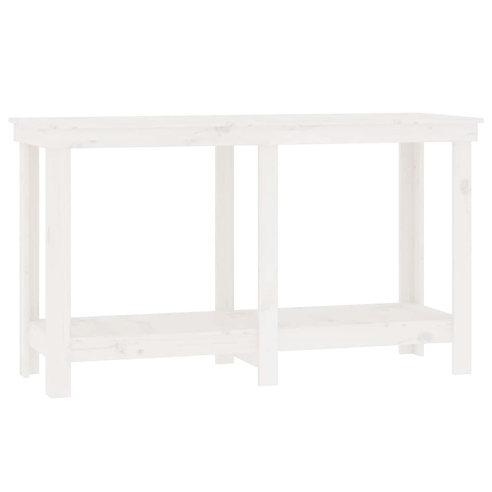LAPOOH Banco de Trabajo, Mesa De Trabajo Taller, Caballete Mesa, Banco Herramientas, Bancada De Trabalho, Caballete para Mesa, de Madera Maciza de Pino Blanco 140x50x80 cm
