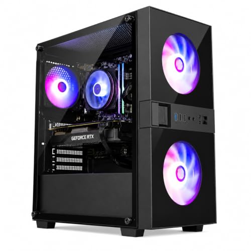 Image of Gaming Desktop Computer | Core i7 12th Generation | RTX 5060 8GB Graphics | 32GB RAM | 1TB NVMe SSD | Windows 11 Pro | RGB Gaming PC
