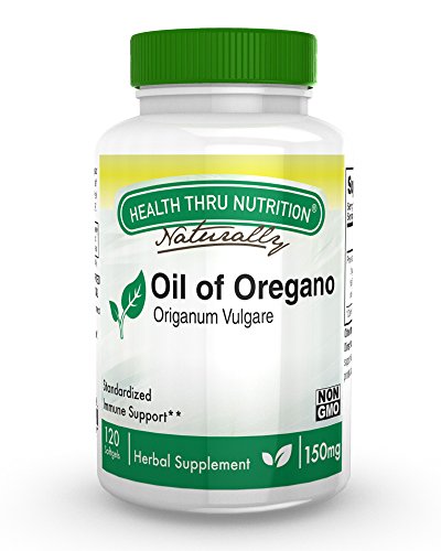 Image of Oil of Oregano Supplement 120 Softgels Non-GMO Health Thru Nutrition | Wild Harvested European Origanum Vulgare Oregano Supplement for men and women | Immune, Digestive, & Antioxidant Support