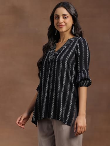 Image of Libas Woven Design Rayon Straight Kurti for Women