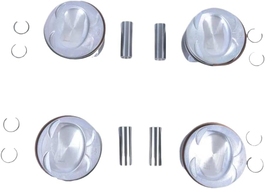 EA111 Engine Pistons And Rings Set STD 76.5mm 4pc Compatible With Automotive Motorcycle Parts 1.6L CLRA 2011 2012 2013 2014 2015 2016 For Part Number E03C107065