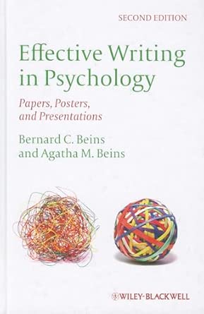 Effective Writing in Psychology: Papers, Posters, and Presentations 2nd Edition book cover