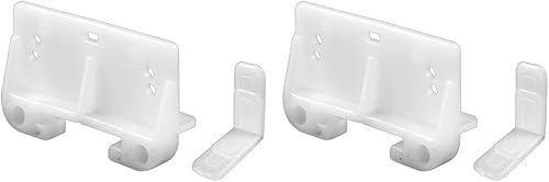 Prime-Line R 7128 18 pulgadas x 1-516 pulgadas, kit de guía de cajón blanco (1 kit) (paquete de 2) disponible en Yaxa Peru