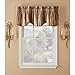 Window Accents Tuscan Stripe Scroll Stripe Jacquards Rod Pocket Valance Pair