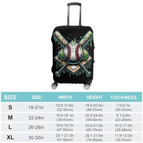 Baseball Home Plate Drip Game Day Luggage Cover Travel Suitcase Cover Luggage Protector 22-24 Inch2