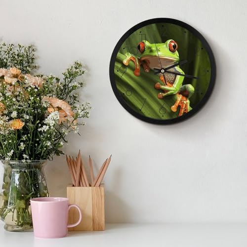 Horloge murale grenouille décorative pour un salon chaleureux - 4