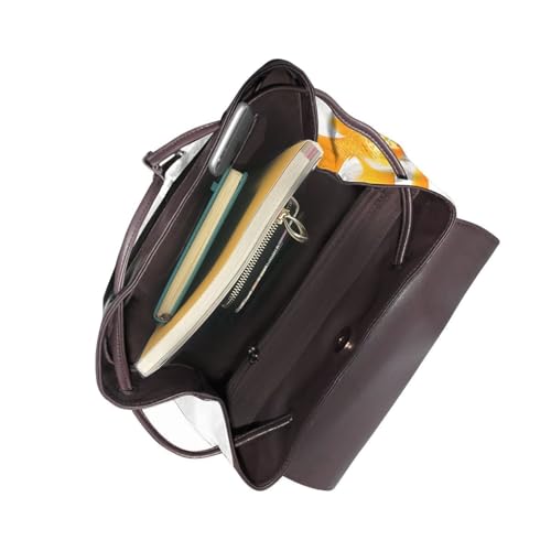 Sac à dos ordinateur portable en cuir noir imprimé poissons rouges