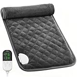 Focbeo Heizkissen mit Abschaltautomatik (30 x 60 cm), Wärmekissen elektrisch mit 6 Temperaturstufen & 4 Zeiteinstellungen für Rücken, Schultern, Bauch, Beine, Schnellaufheizung, Maschinenwaschbar